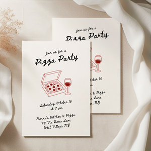 Pizza Party Invitation L135