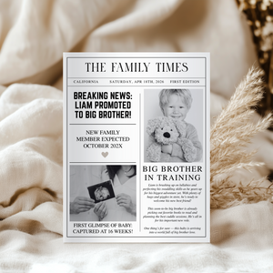 Editable Big Brother Pregnancy Announcement Newspaper Template NP3