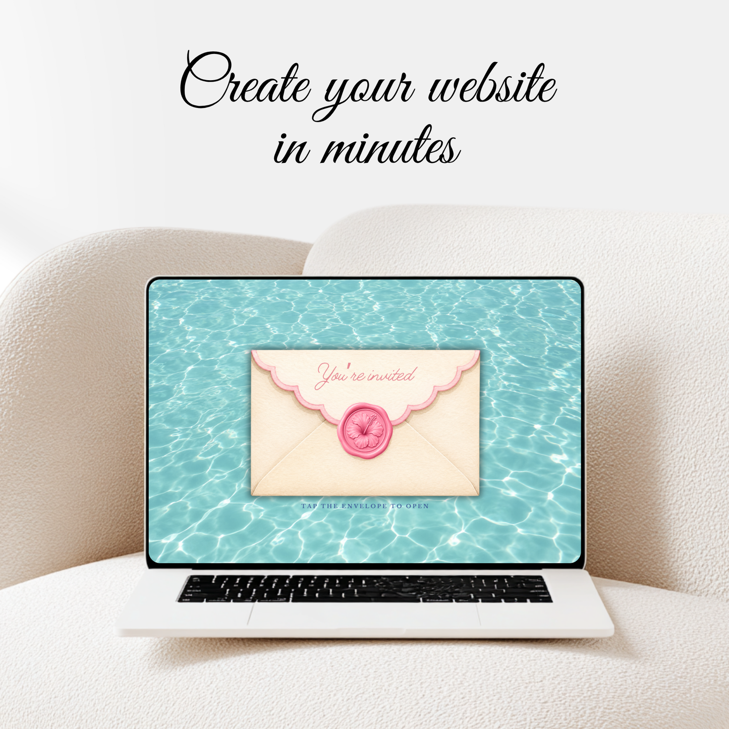 Pregnant & Poolside Baby Shower Invitation Website with RSVP BS309