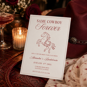 Same Cowboy Forever Bachelorette Invitation L148