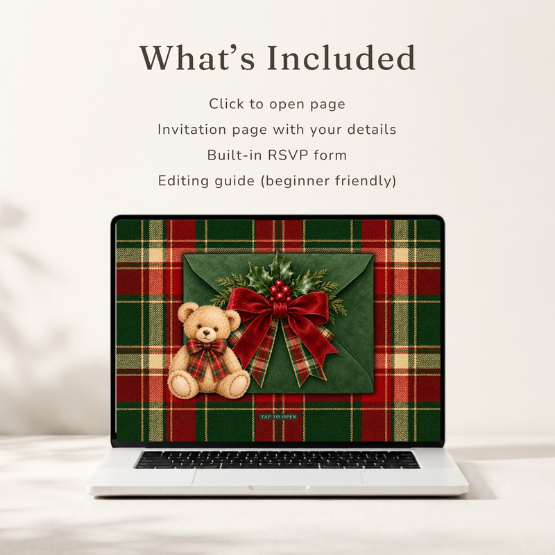 A Merry Little Baby Christmas Baby Shower Website Invitation with RSVP BS339