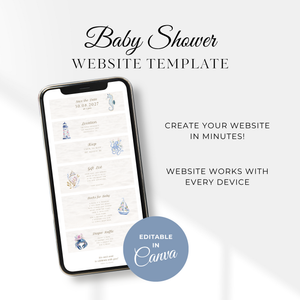 Sea You Soon Baby Shower Website Template - Under The Sea RSVP Website BS301