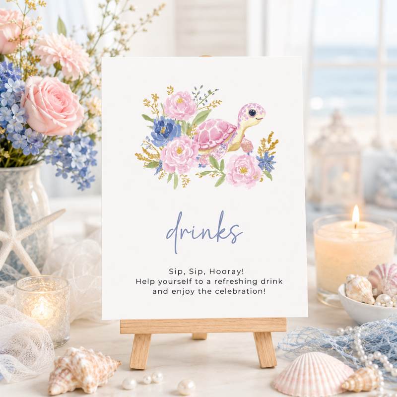 Sea You Soon Baby Shower Table Decor Sign Set BS283