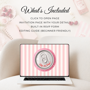 She's Ready To Pop Baby Shower Website Invite with RSVP - Pink Version BS304
