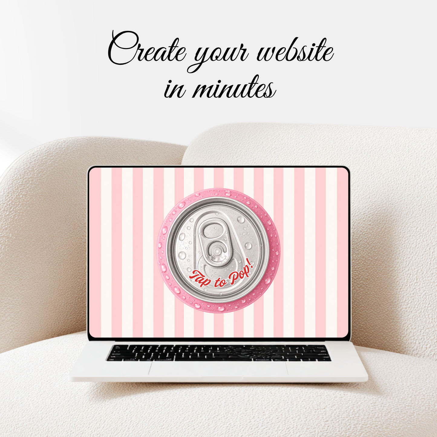 She's Ready To Pop Baby Shower Website Invite with RSVP - Pink Version BS304