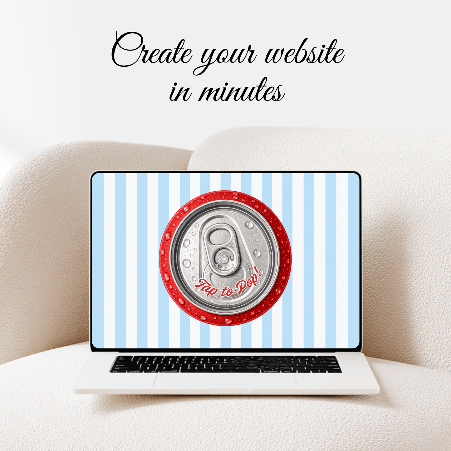She's Ready To Pop Baby Shower Website Invite with RSVP - Blue Version BS304