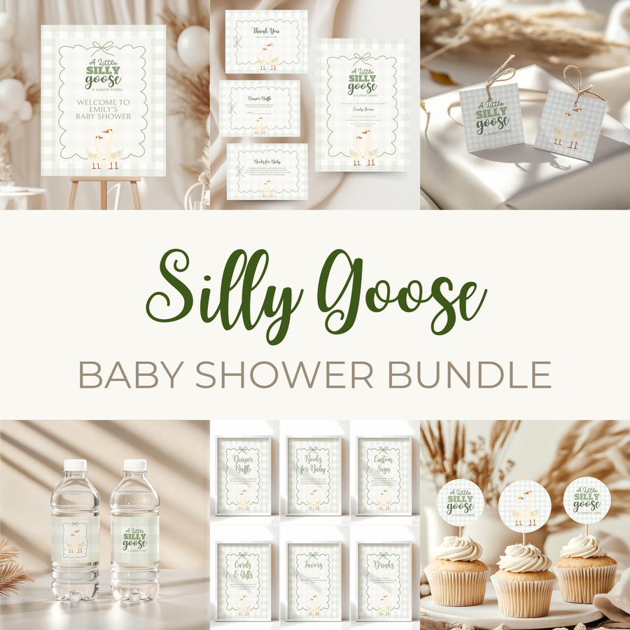Baby Shower Mega Bundle - Green Silly Goose Gingham BS24