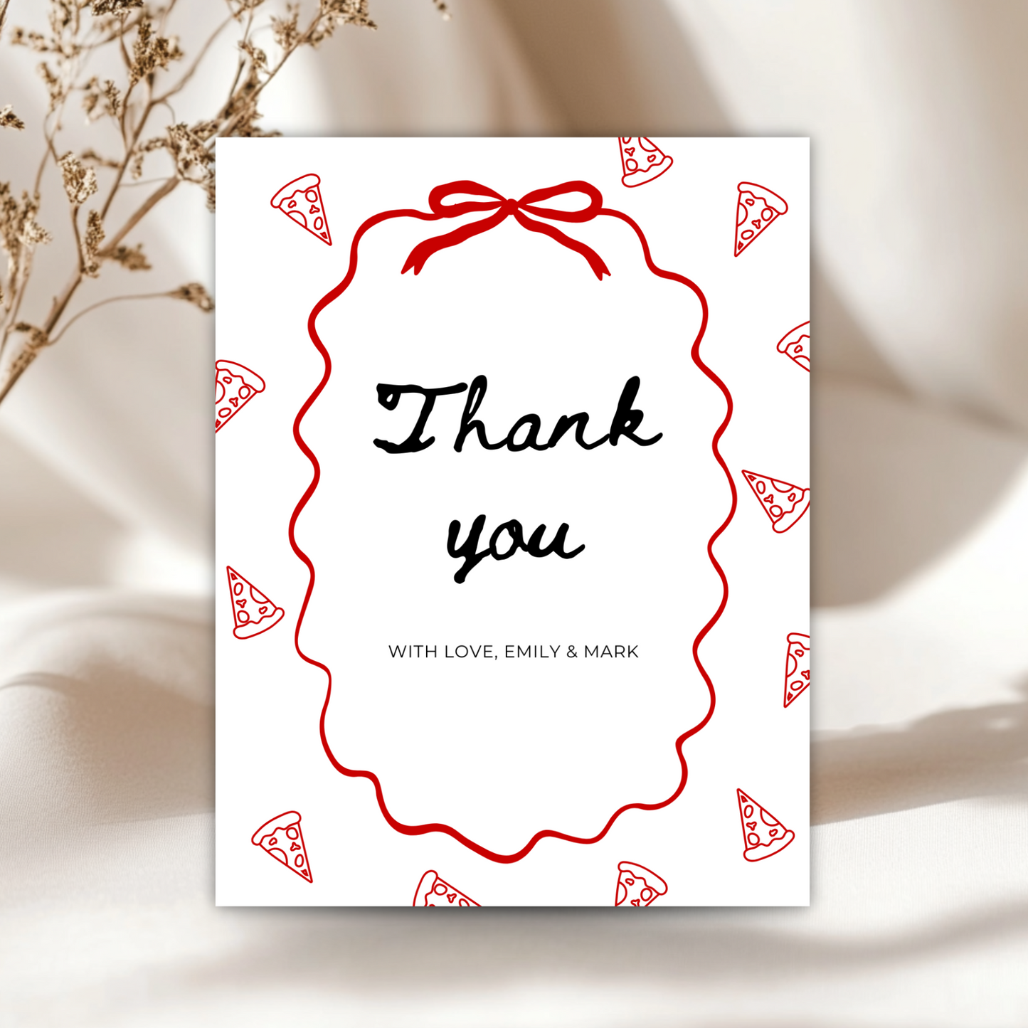 Baby Shower Invitation Bundle - Special Delivery Pizza Italian Food Theme BS137
