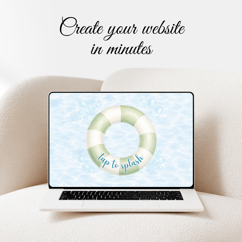 Splish Splash Baby Shower Website Invitation with RSVP BS142