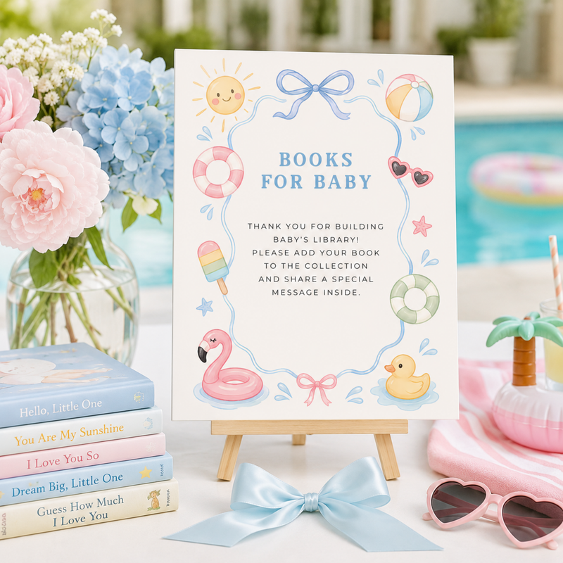 Splish Splash Baby Shower Table Sign Bundle L137