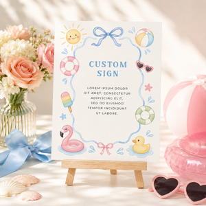 Splish Splash Baby Shower Table Sign Bundle L137