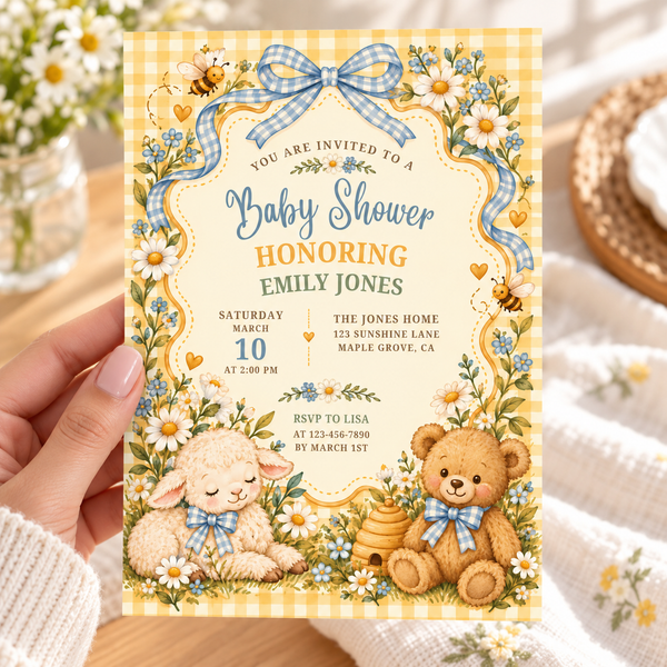 Yellow Storybook Baby Shower Invitation L191
