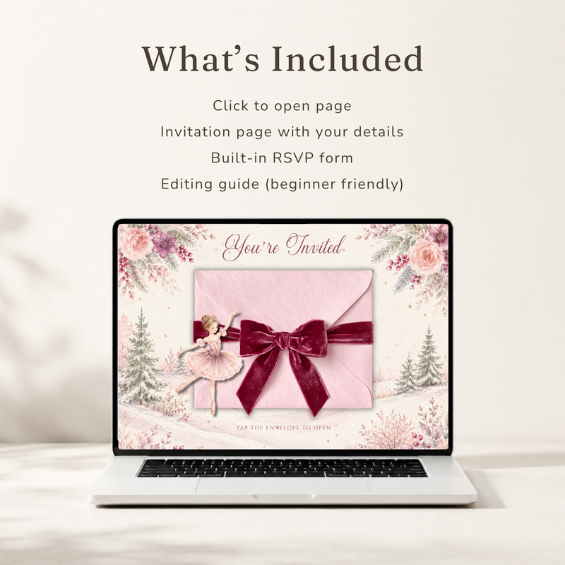 Sugar Plum Baby Shower Website Invitation with RSVP BS329