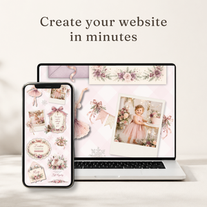 Sugar Plum First Birthday Website Invitation with RSVP L167