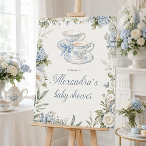 Tea for Two Baby Shower Welcome Sign L150