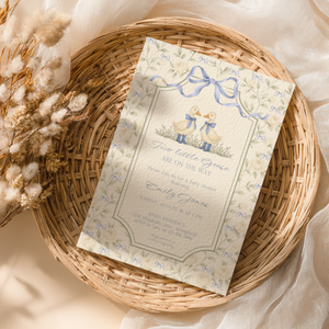 Twin Boys Little Goose Baby Shower Invitation BS285