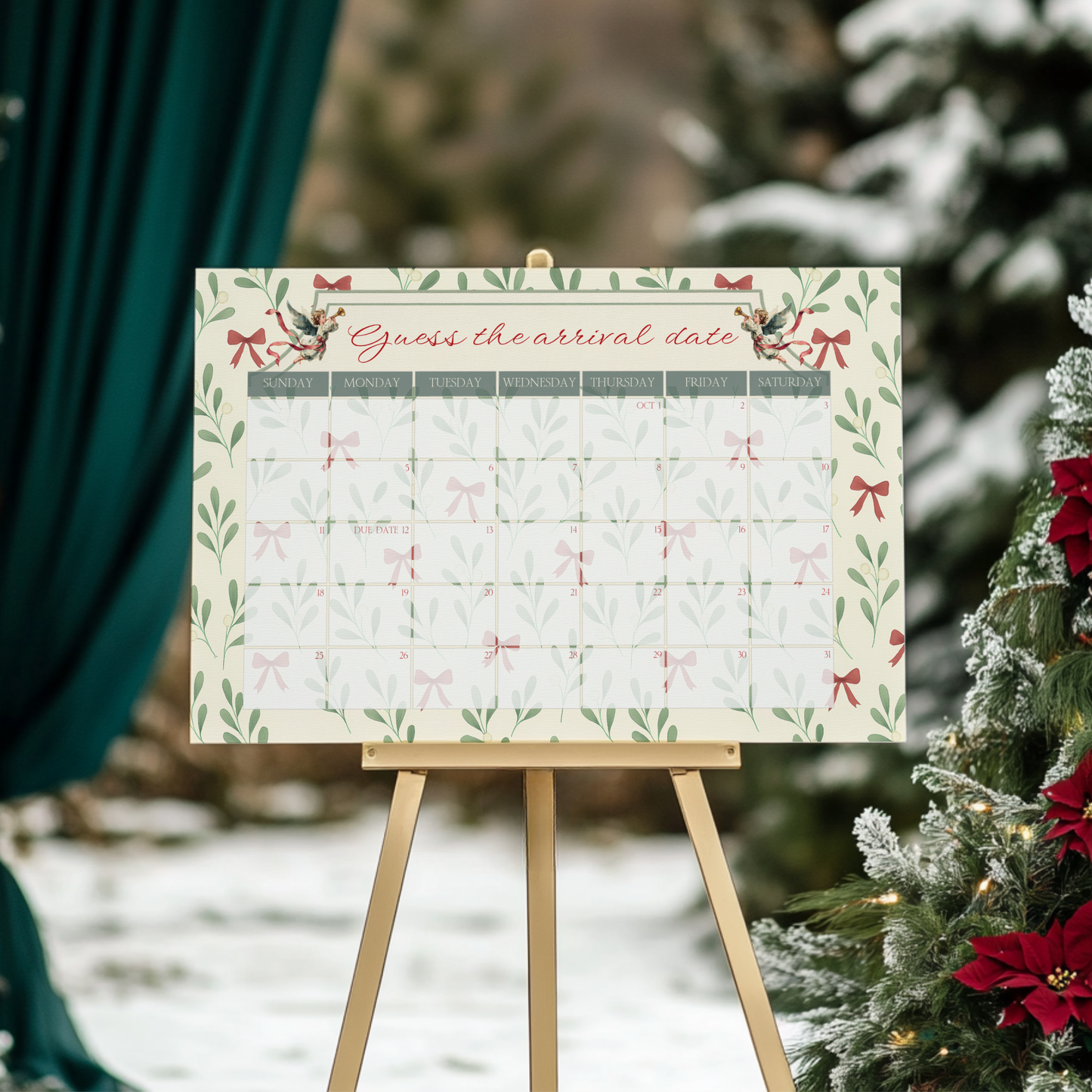 Baby Shower Mega Bundle - Vintage Floral Christmas Bundle of Joy BS232