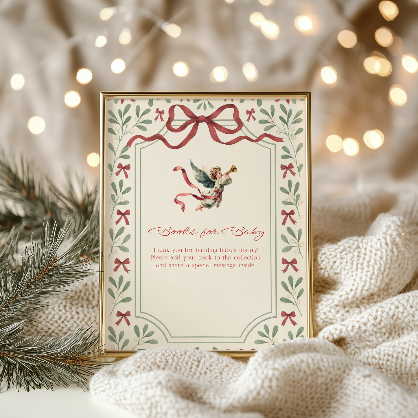 Baby Shower Mega Bundle - Vintage Floral Christmas Bundle of Joy BS232