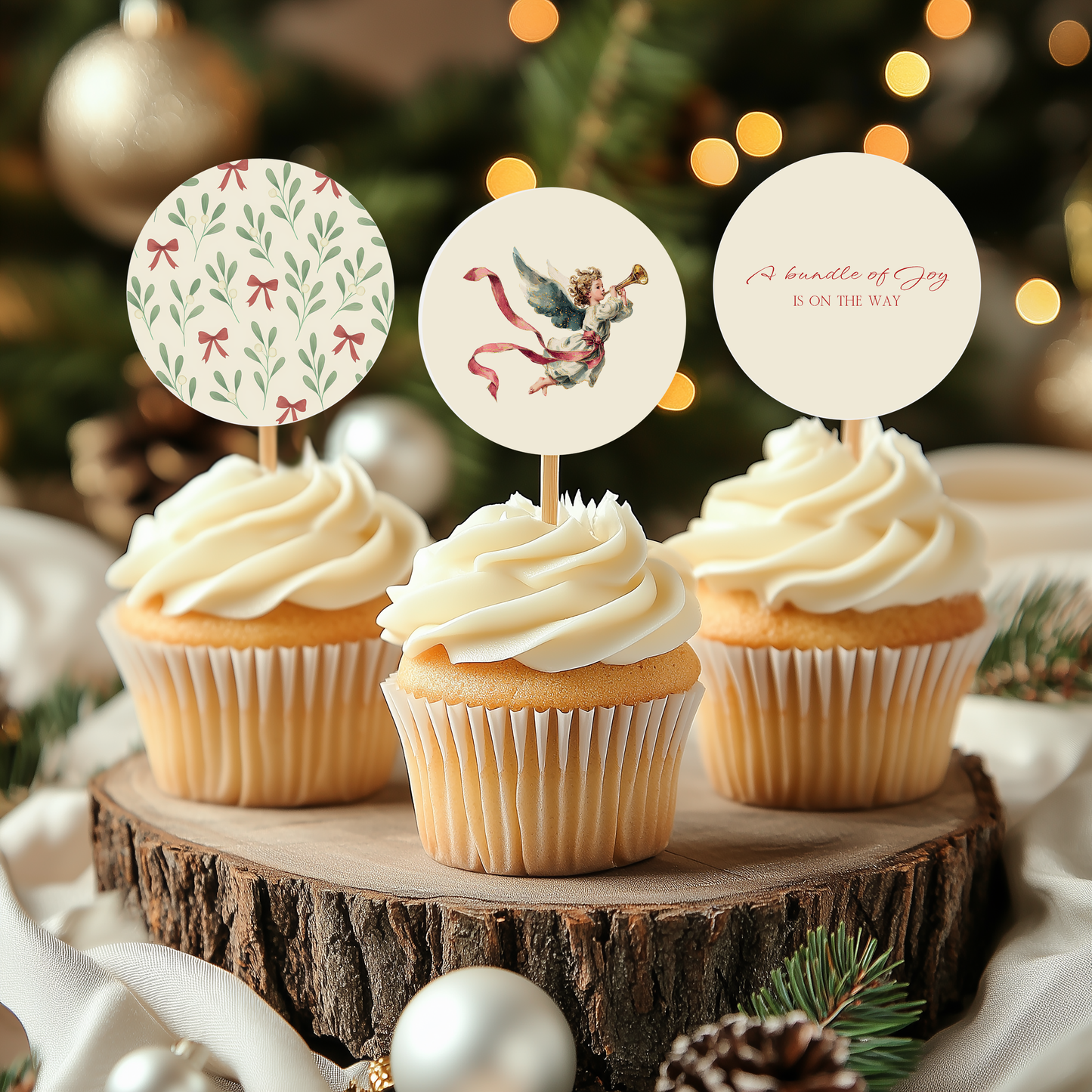 Baby Shower Mega Bundle - Vintage Floral Christmas Bundle of Joy BS232