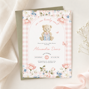 We Can Bearly Wait Baby Shower Invitation L98