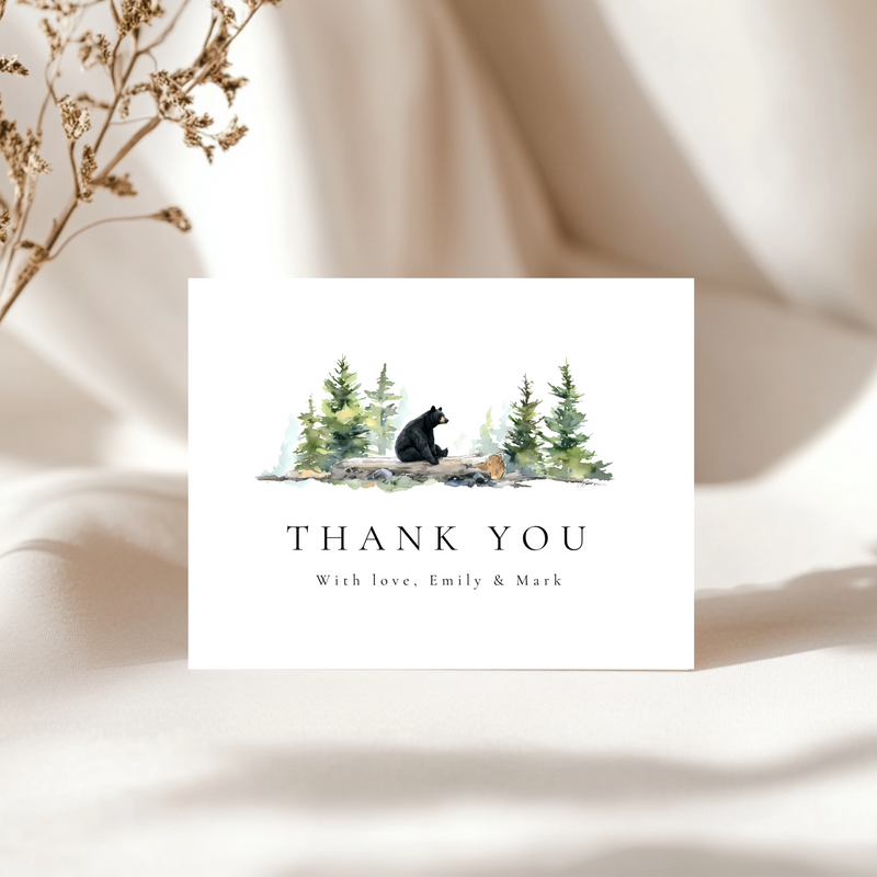 Baby Shower Invitation Bundle - Woodland Forest Bear BS197